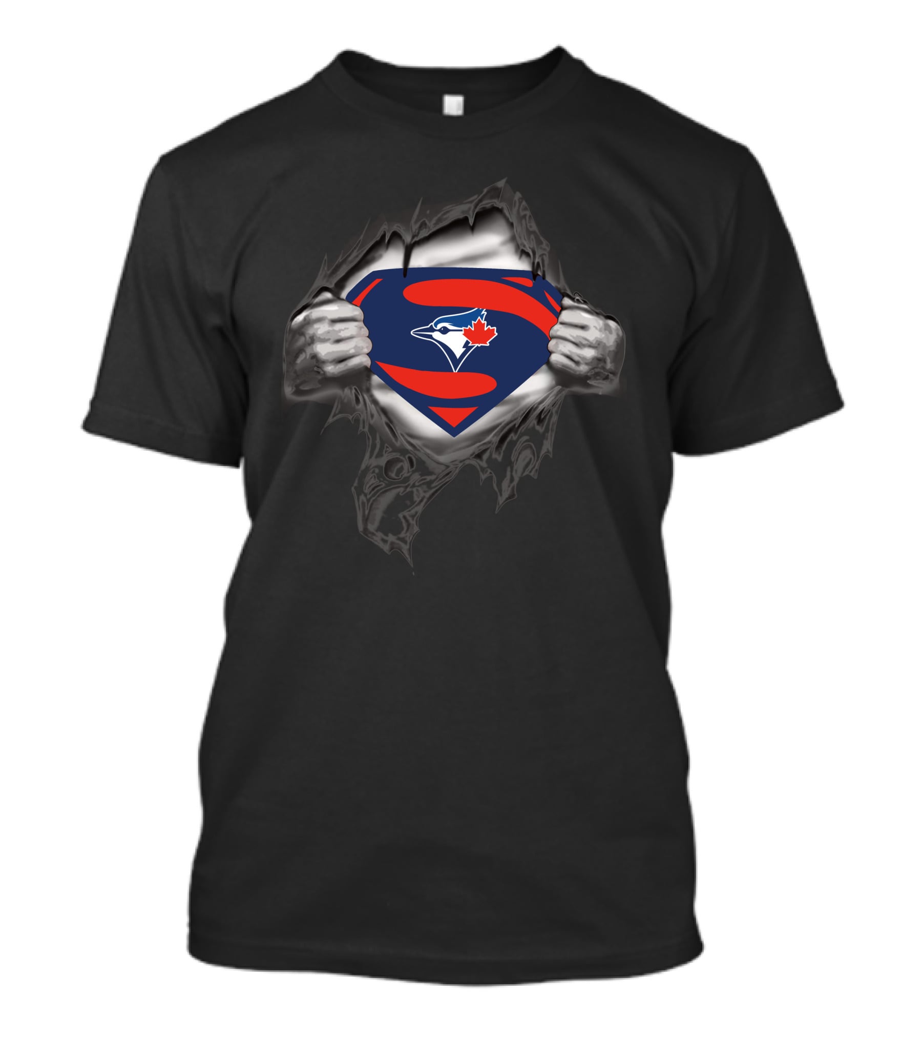 Toronto Superman Blue Jays Maple Leaf Shield T-Shirt