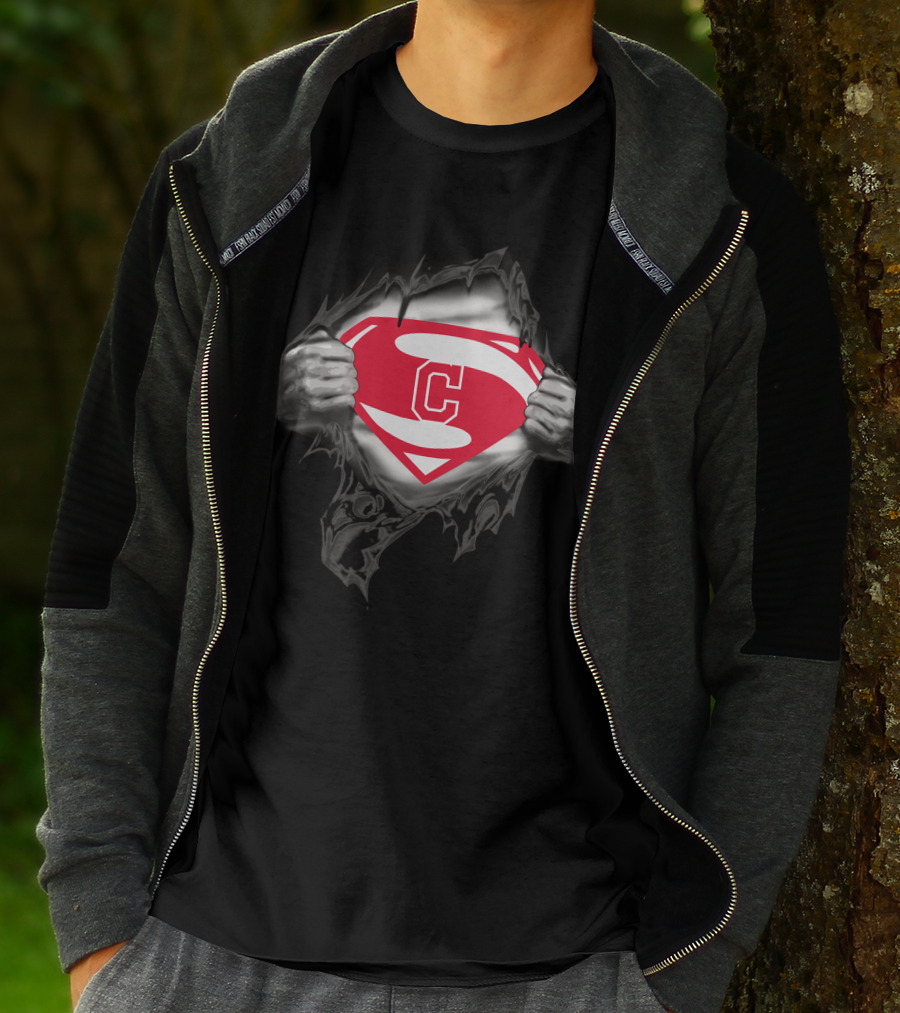 Cleveland Indians Superman Logo Mashup T-Shirt