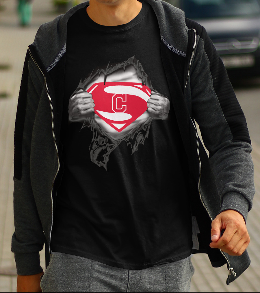 Cleveland Indians Superman Logo Mashup T-Shirt