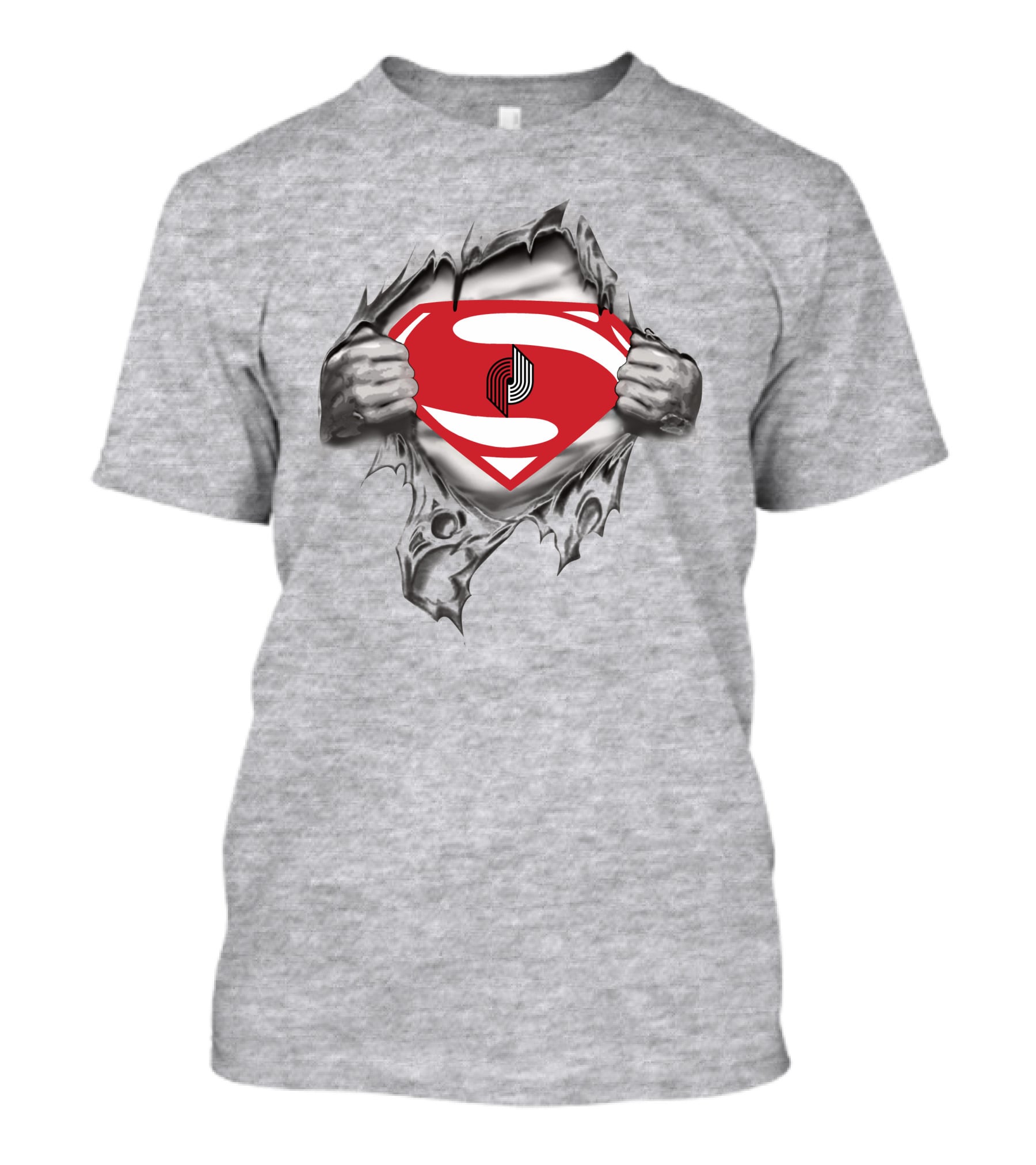 Portland Trail Blazers Superman Logo Breakthrough T-Shirt