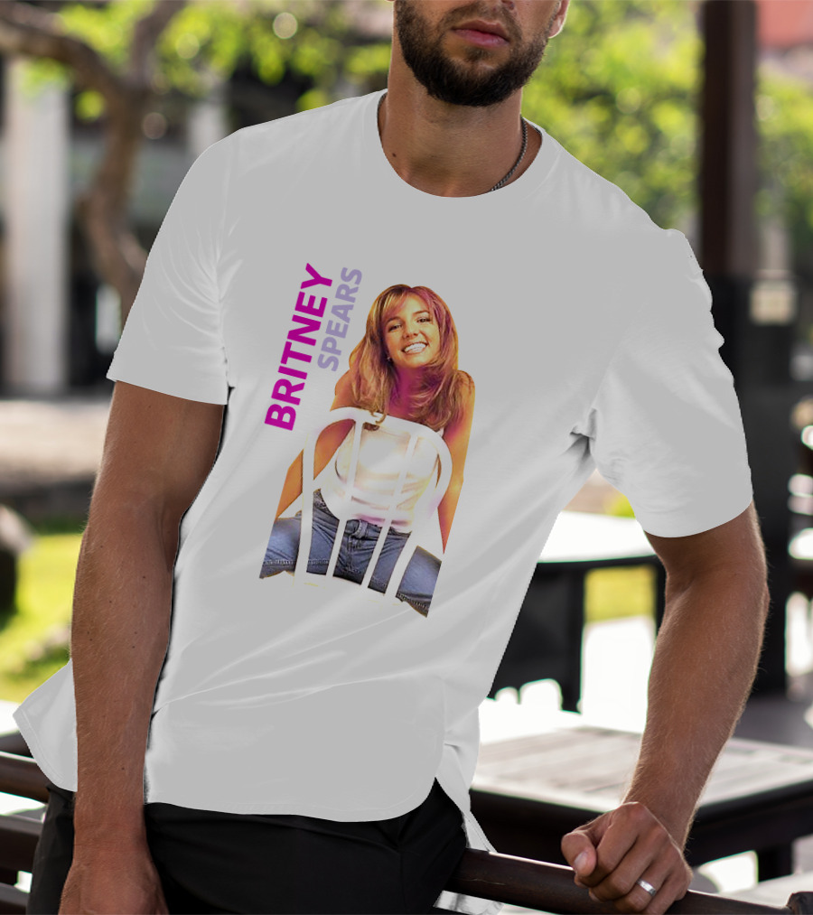 Britney Spears Iconic Sitting Pose With Chair T-Shirt