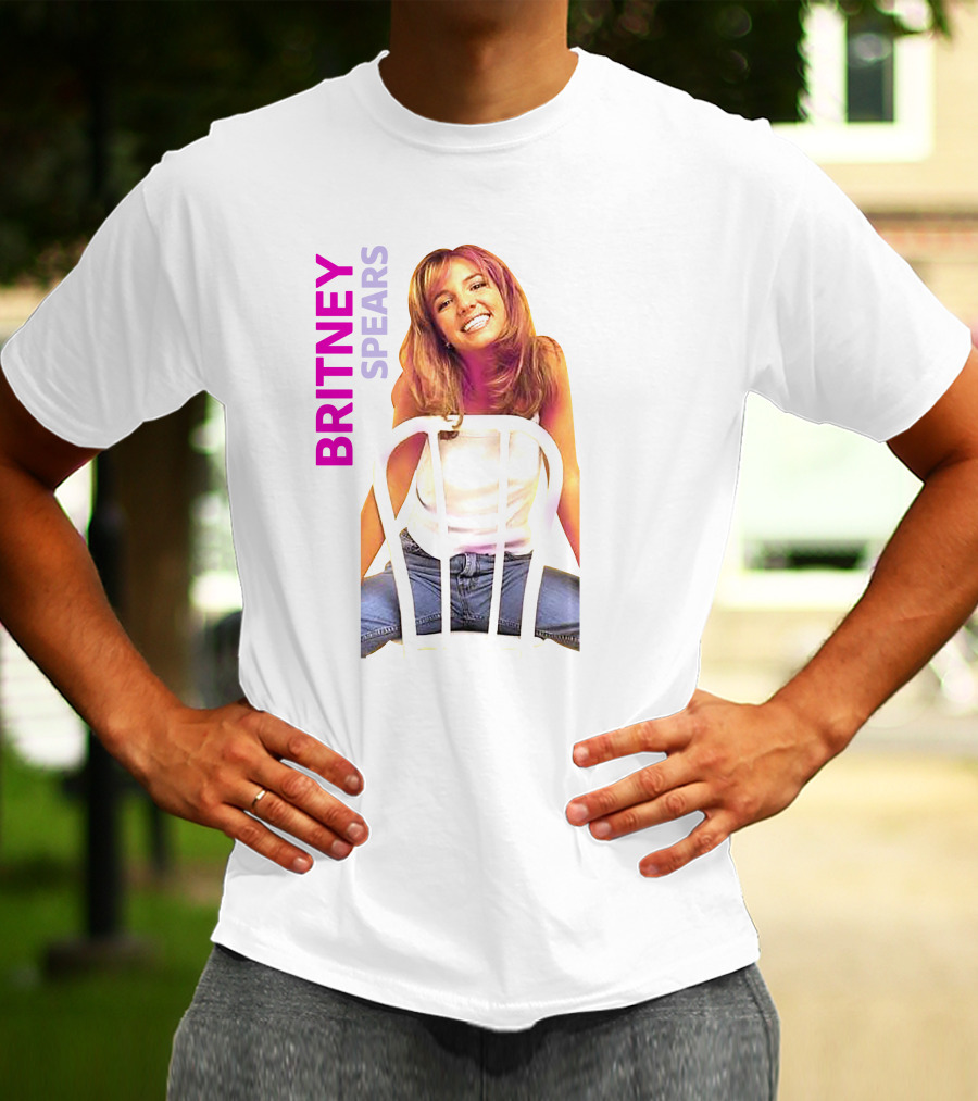 Britney Spears Iconic Sitting Pose With Chair T-Shirt