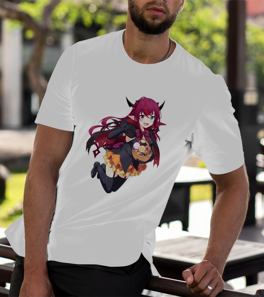 Irys Anime Halloween Devil With Candy Basket T-Shirt