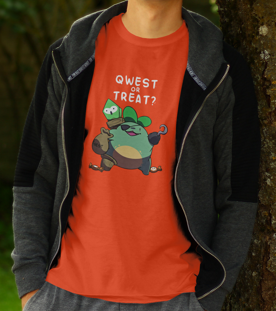 Qwest Or Treat Halloween Quest Sprout Pirate Hook Candy T-Shirt