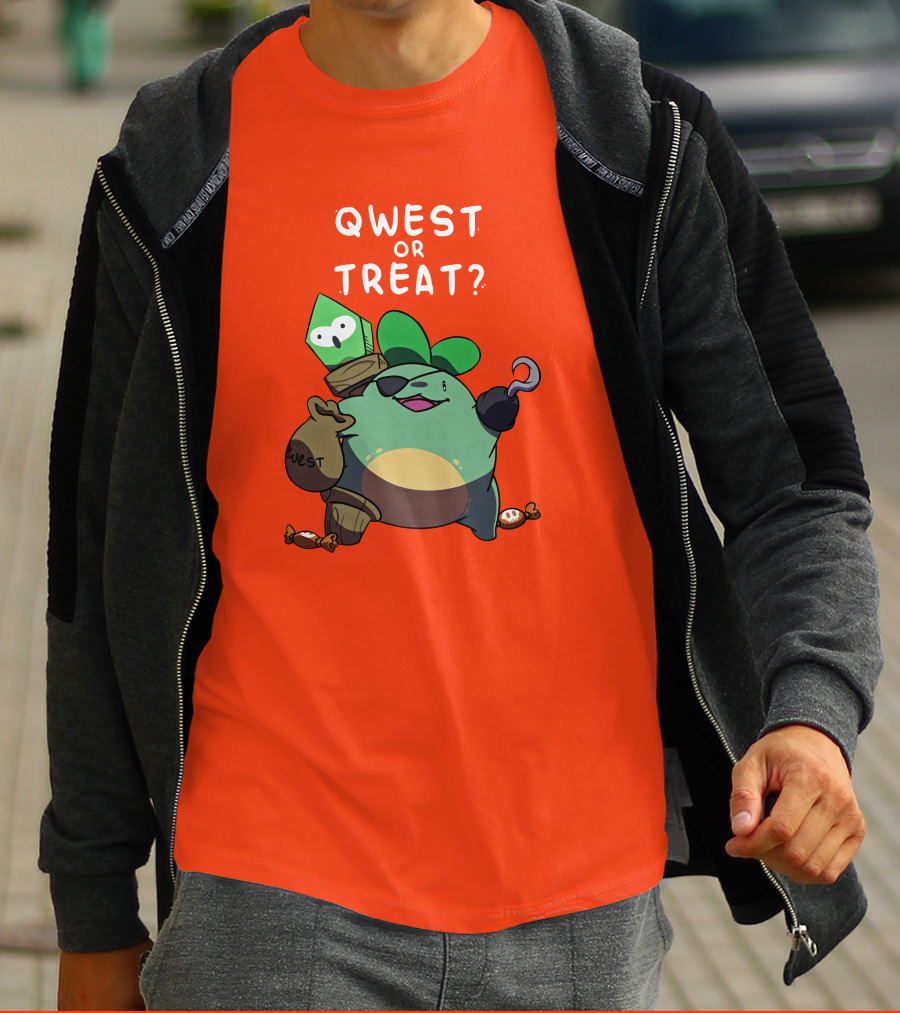 Qwest Or Treat Halloween Quest Sprout Pirate Hook Candy T-Shirt