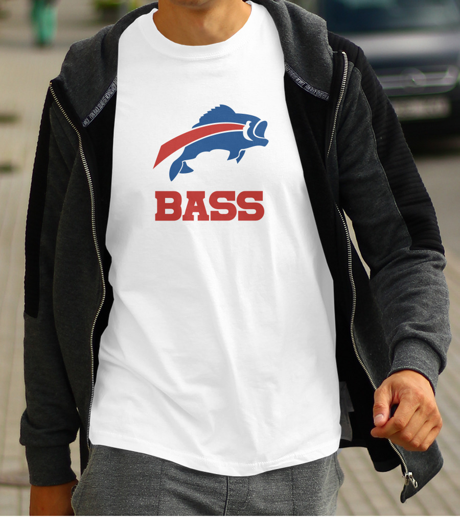 Buffalo Bills Bass Logo Red White Blue T-Shirt
