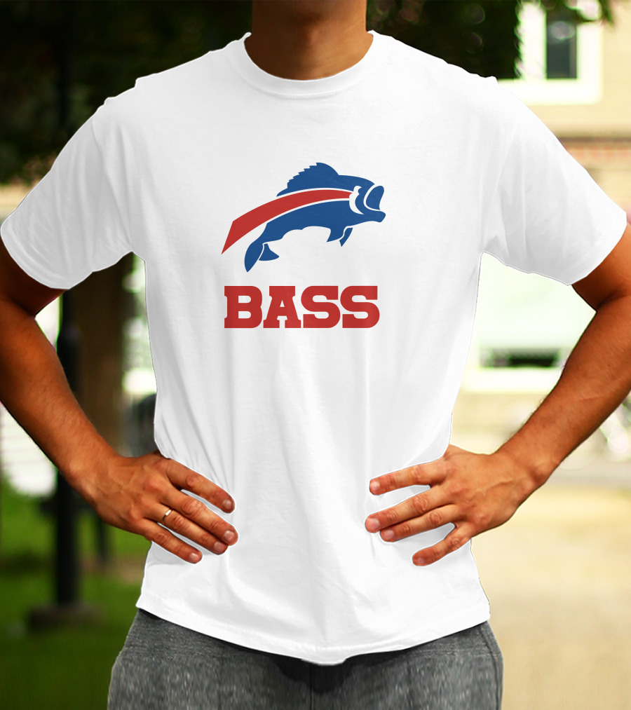 Buffalo Bills Bass Logo Red White Blue T-Shirt