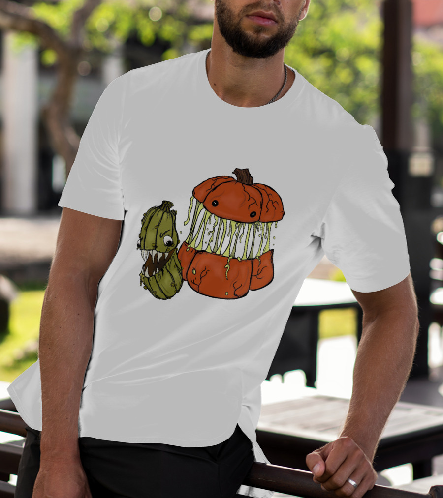 Megan Garner Spooky Art Drop Oh My Gourd Pumpkin Creature T-Shirt