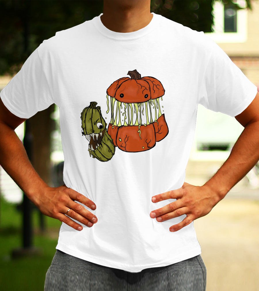 Megan Garner Spooky Art Drop Oh My Gourd Pumpkin Creature T-Shirt