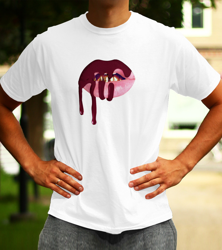 Kylie Jenner Halloween Lips Cosmetics Dripping T-Shirt