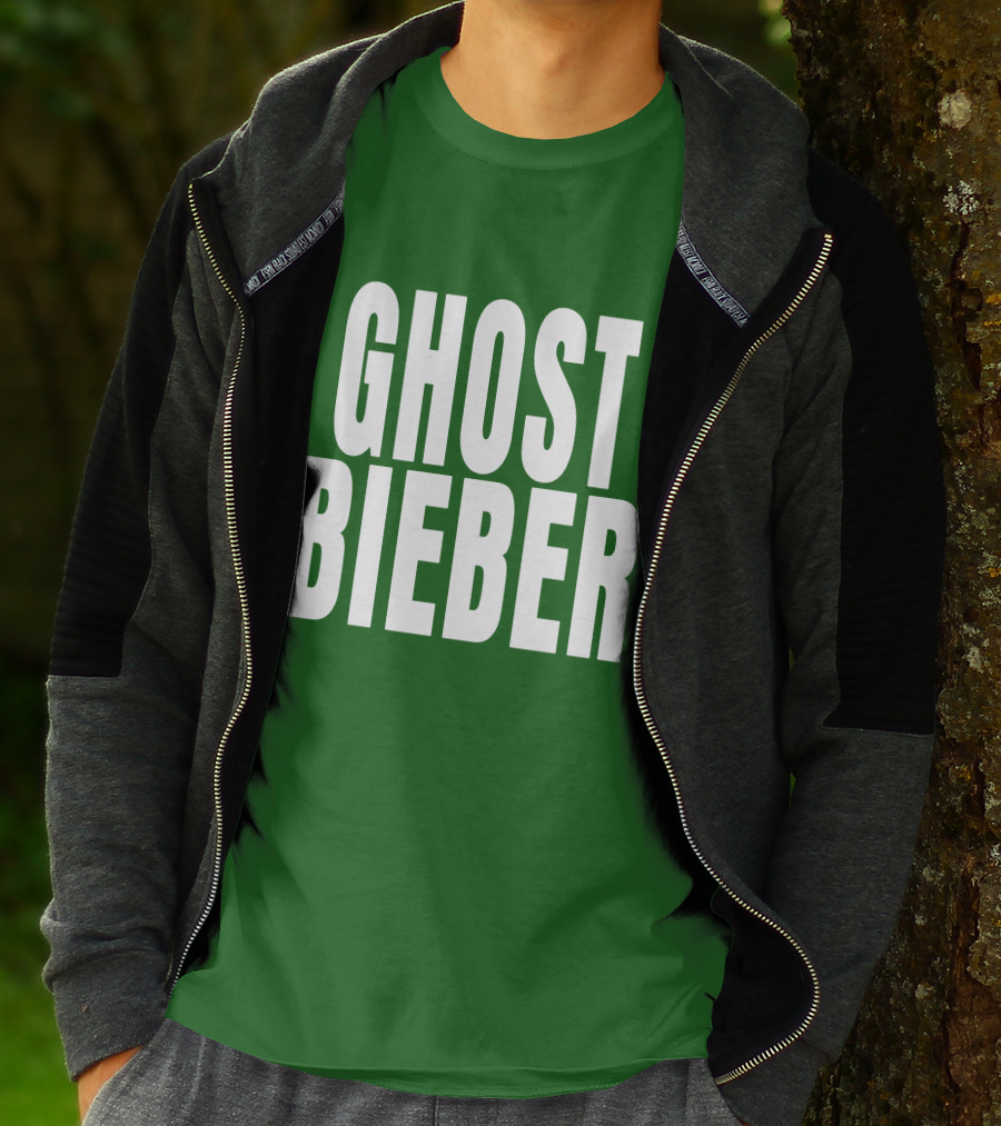 Shop Justin Bieber Music Ghost Bieber Crewneck T-Shirt