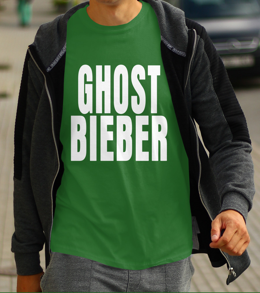 Shop Justin Bieber Music Ghost Bieber Crewneck T-Shirt