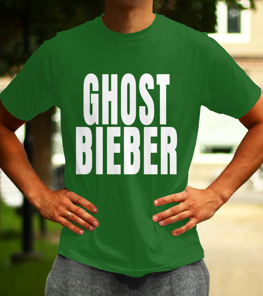 Shop Justin Bieber Music Ghost Bieber Crewneck T-Shirt