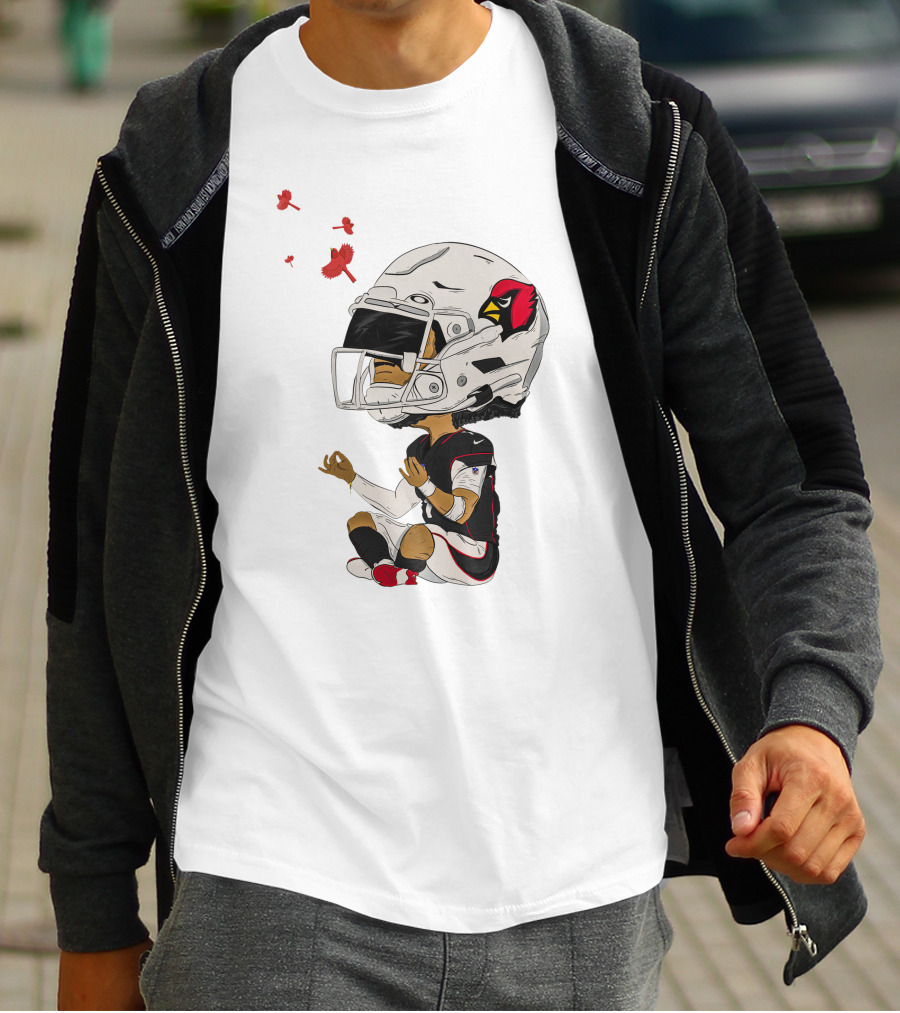 Arizona Cardinals Kyler Murray Meditative Pose With Cardinal Birds T-Shirt