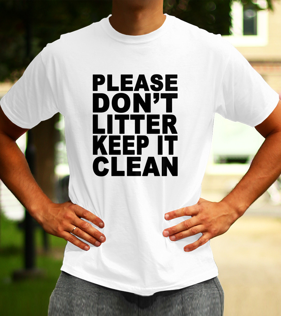 Sebastian Vettel Please Don’t Litter Keep It Clean Environmental Message T-Shirt