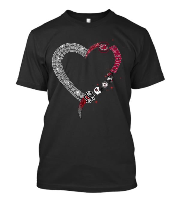 South Carolina Gamecocks Heart T-Shirt