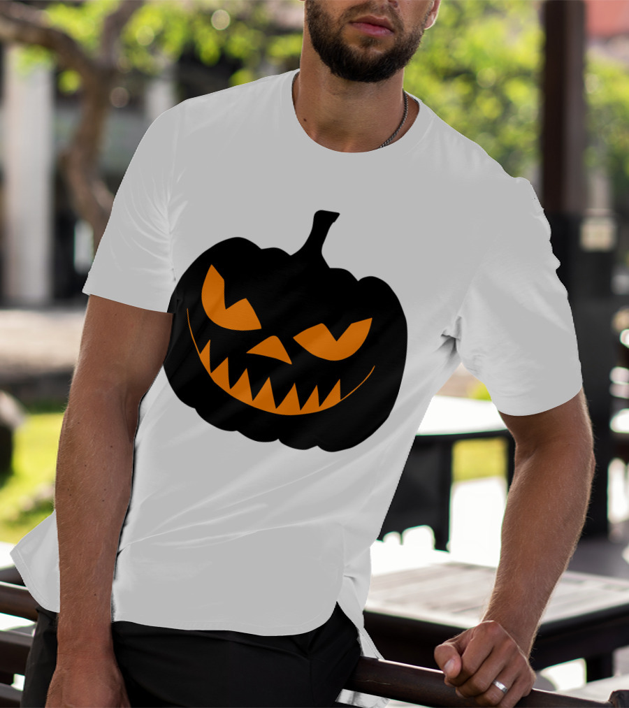 Scary Jack O Lantern Pumpkin Face T-Shirt