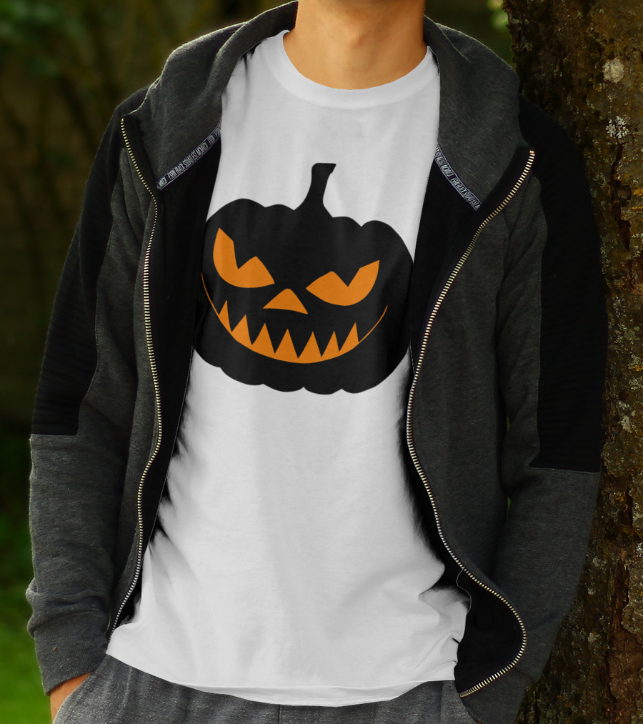 Scary Jack O Lantern Pumpkin Face T-Shirt