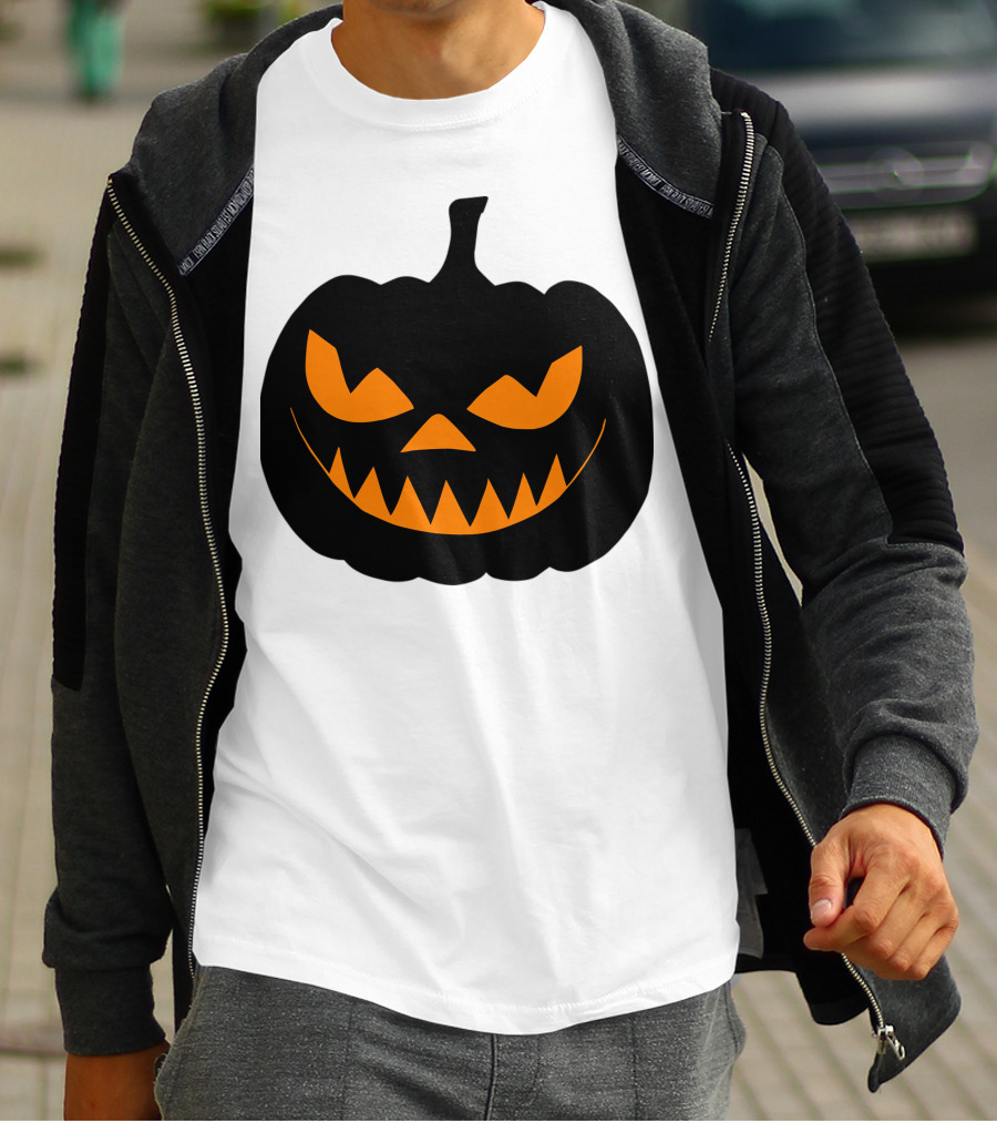 Scary Jack O Lantern Pumpkin Face T-Shirt