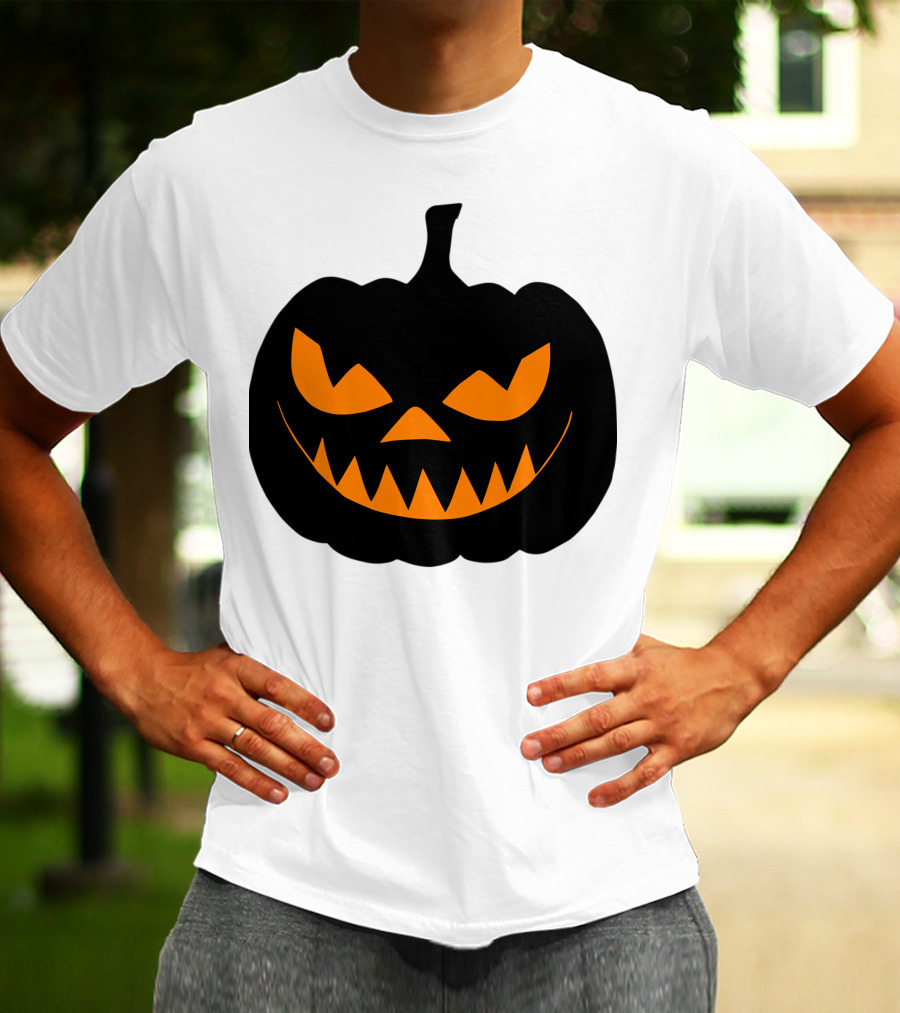 Scary Jack O Lantern Pumpkin Face T-Shirt
