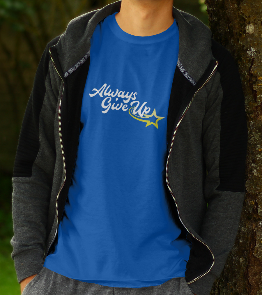 Always Give Up 2.0 Shooting Star Blue T-Shirt
