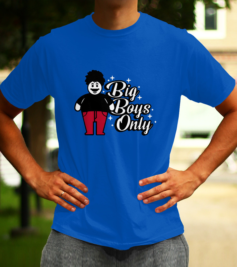 Big Boys Only Red Pants Cartoon Character T-Shirt