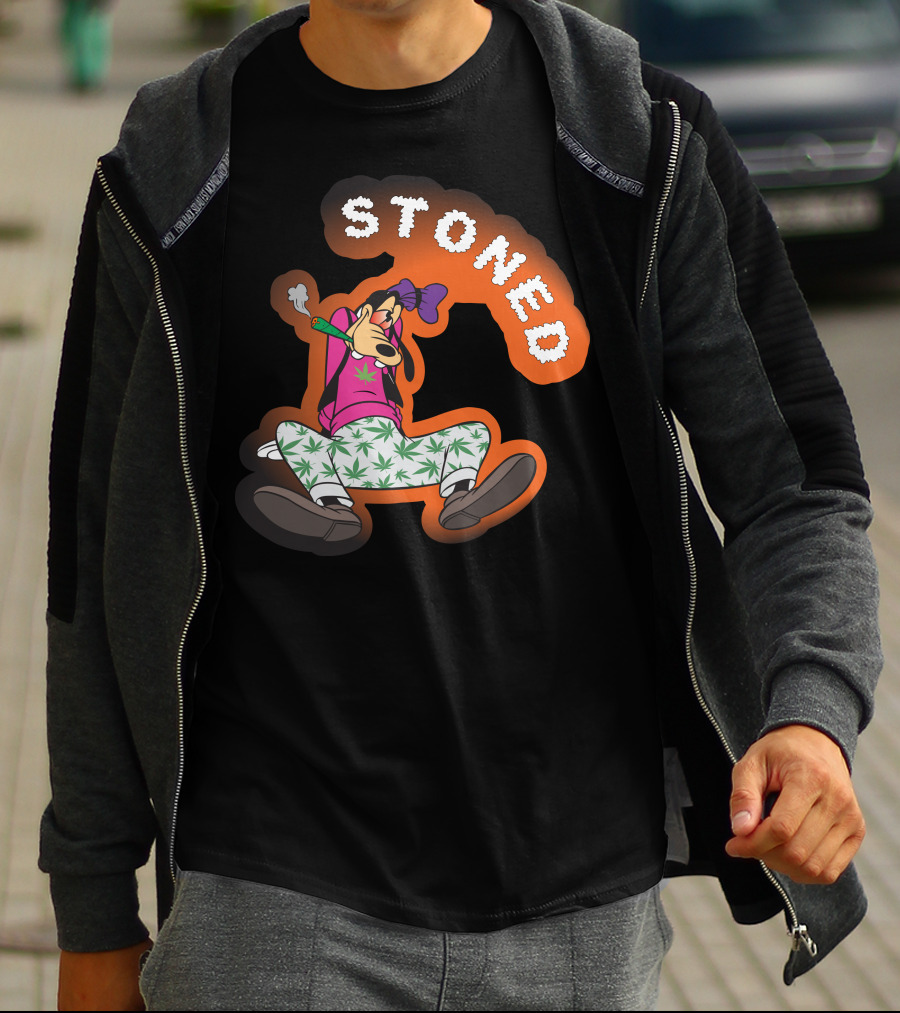 STONED GOOFY Cannabis Leaf Pants Smoke T-Shirt