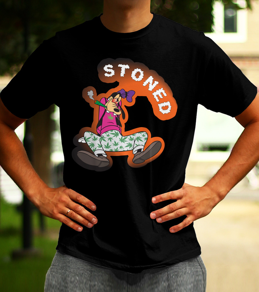 STONED GOOFY Cannabis Leaf Pants Smoke T-Shirt
