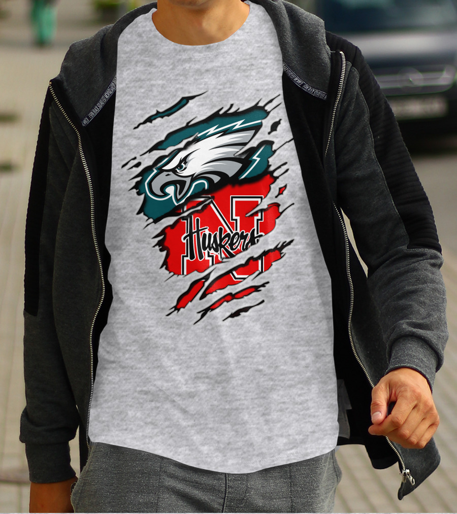 Eagles Huskers Logo Crossover T-Shirt