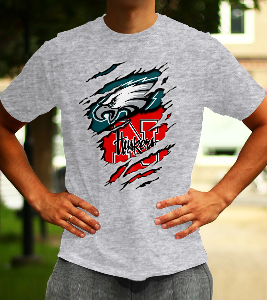 Eagles Huskers Logo Crossover T-Shirt