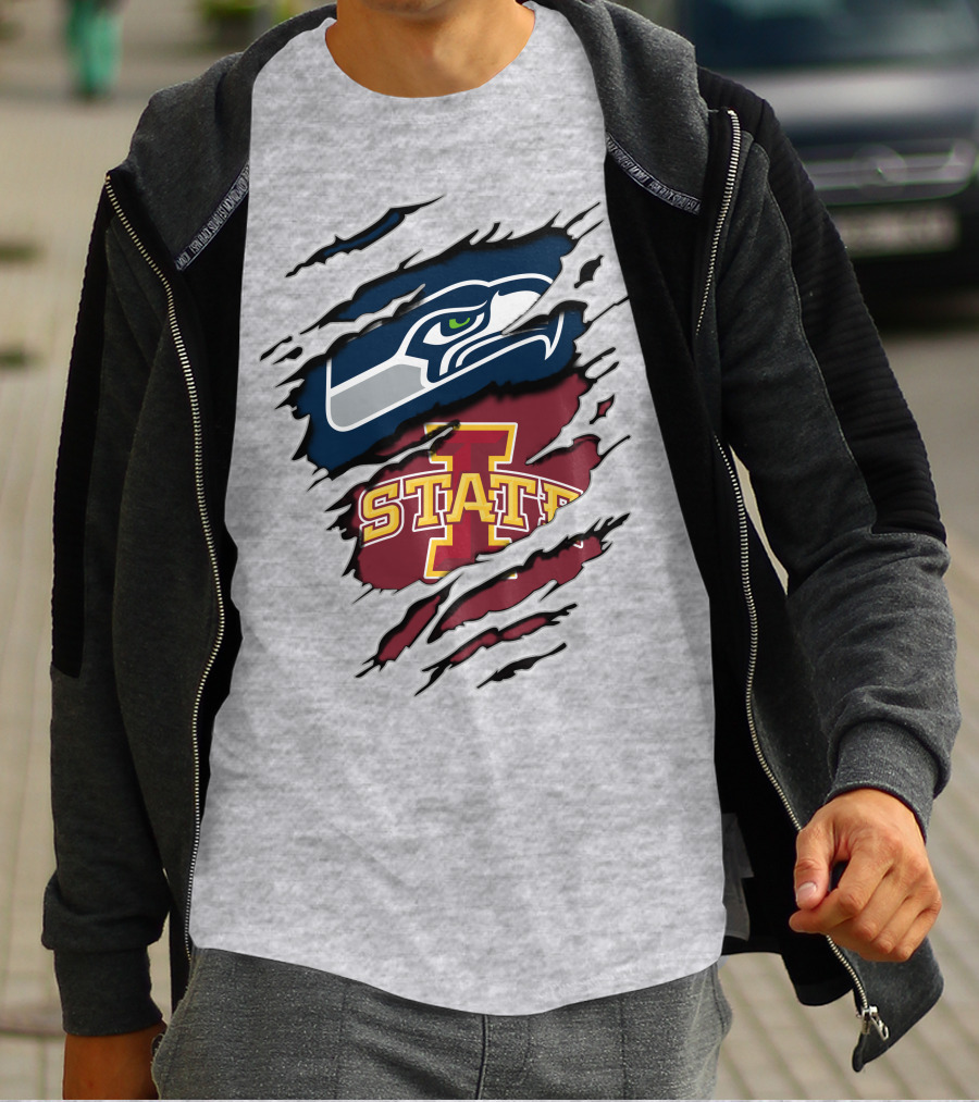 Seahawks Iowa State Cyclones Dual Loyalty T-Shirt