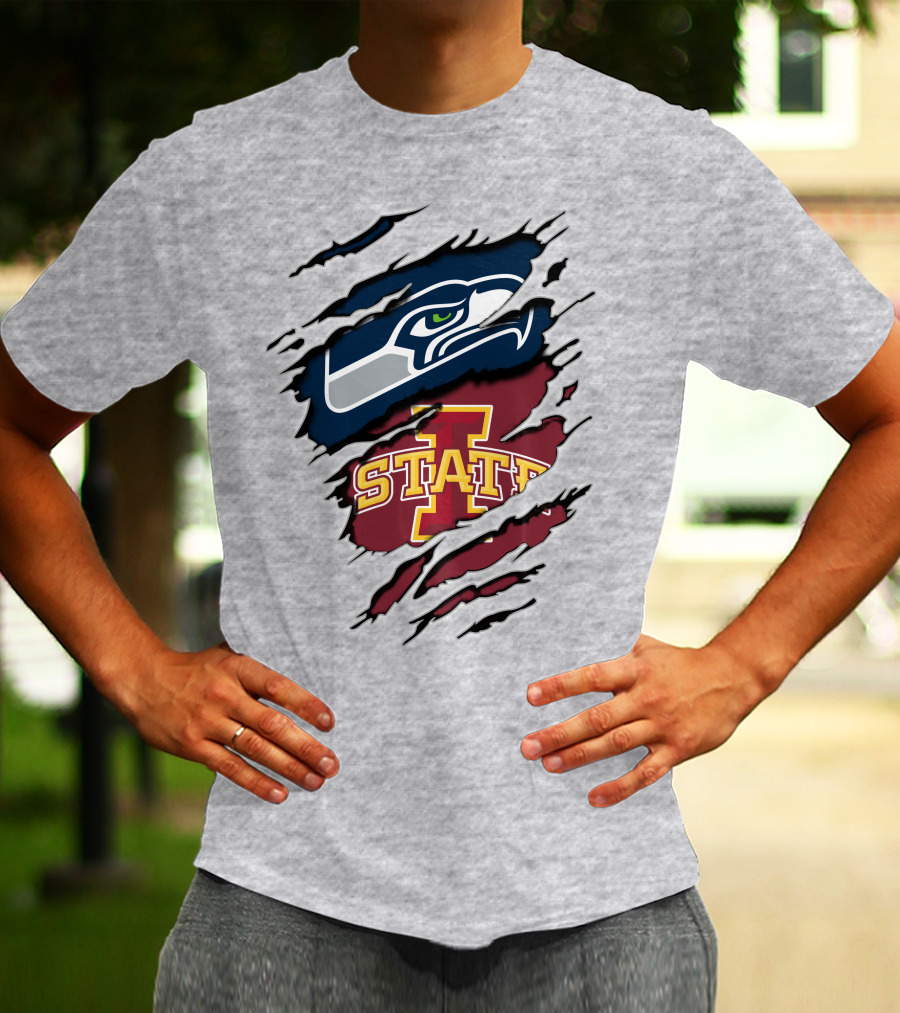 Seahawks Iowa State Cyclones Dual Loyalty T-Shirt