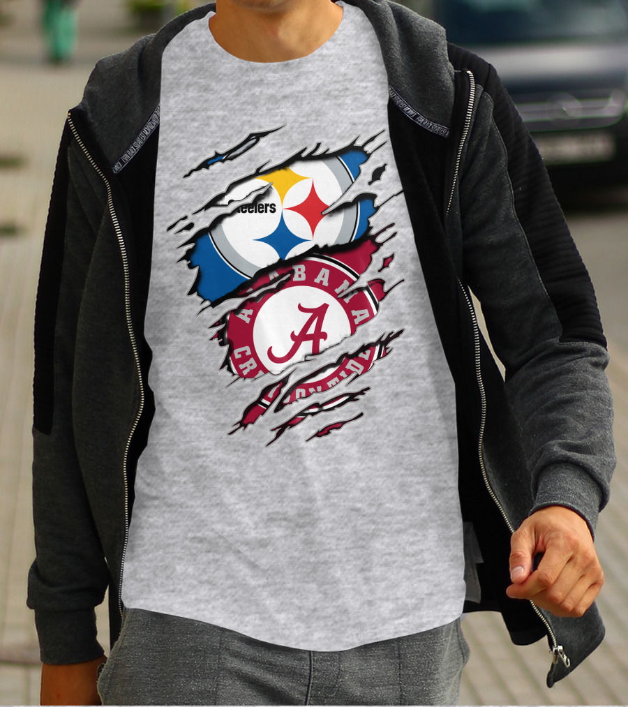Alabama Crimson Tide Steelers Layered T-Shirt