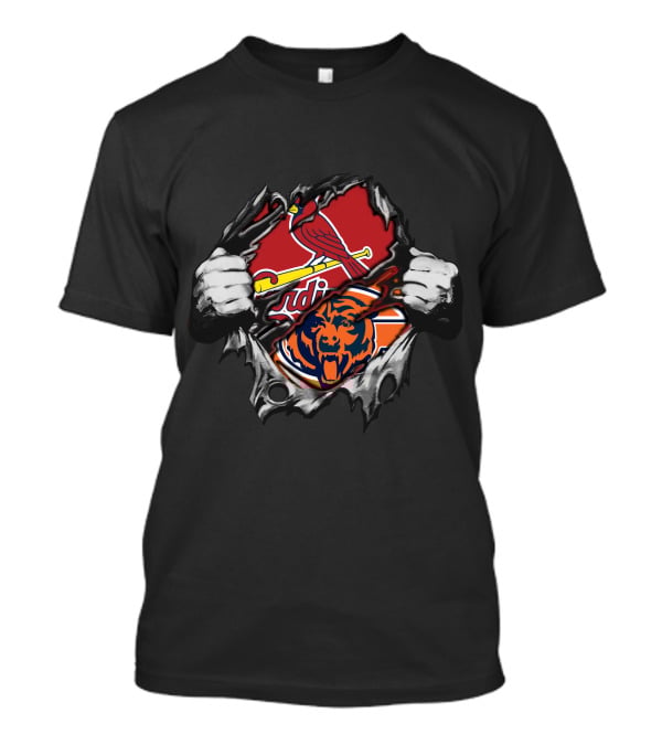 St. Louis Cardinals Chicago Bears Crossover T-Shirt