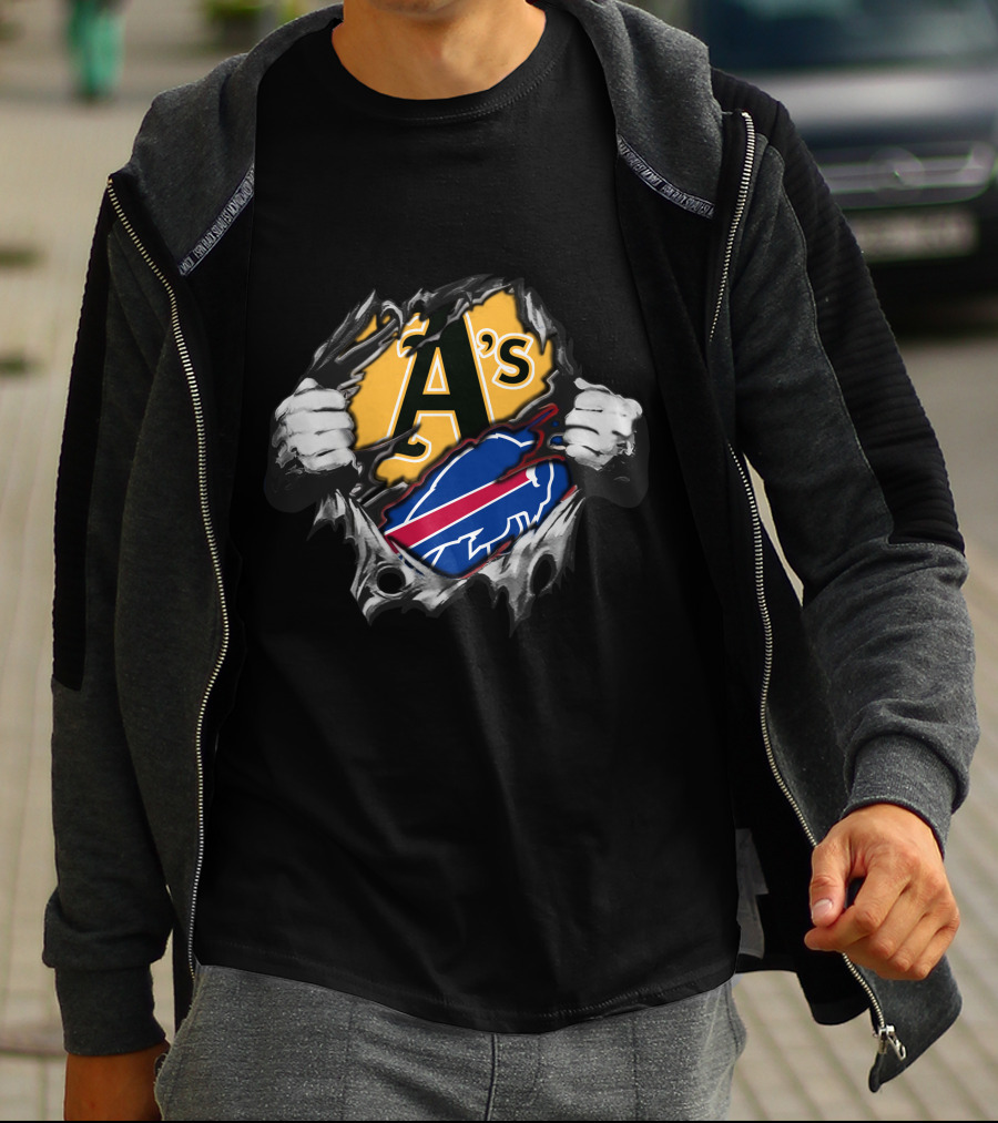 Oakland Athletics Buffalo Bills Mashup T-Shirt