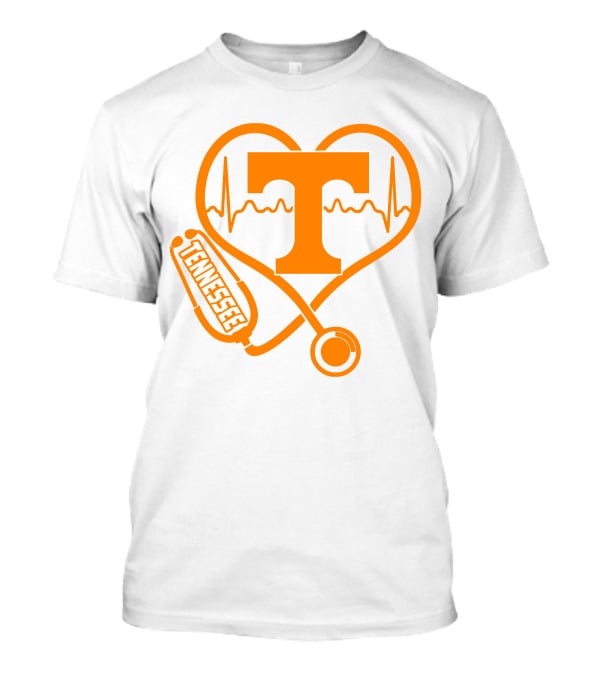 Tennessee Volunteers Nurse Heartbeat Stethoscope T-Shirt