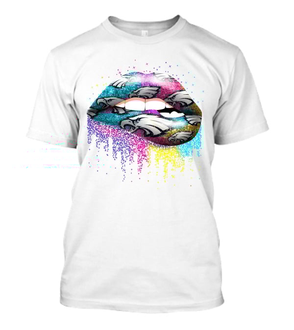 Philadelphia Eagles Glitter Lips NFL Fan T-Shirt