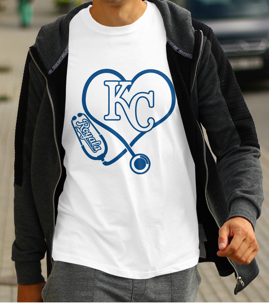 KC Heart Stethoscope Royals T-Shirt