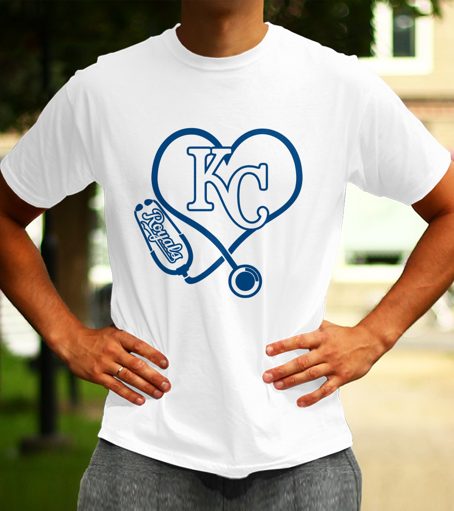 KC Heart Stethoscope Royals T-Shirt