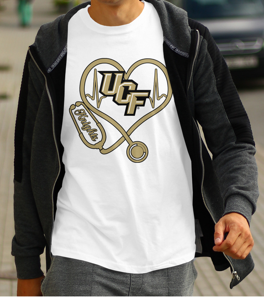 Ucf Knights Nurse Heartbeat Stethoscope T-Shirt