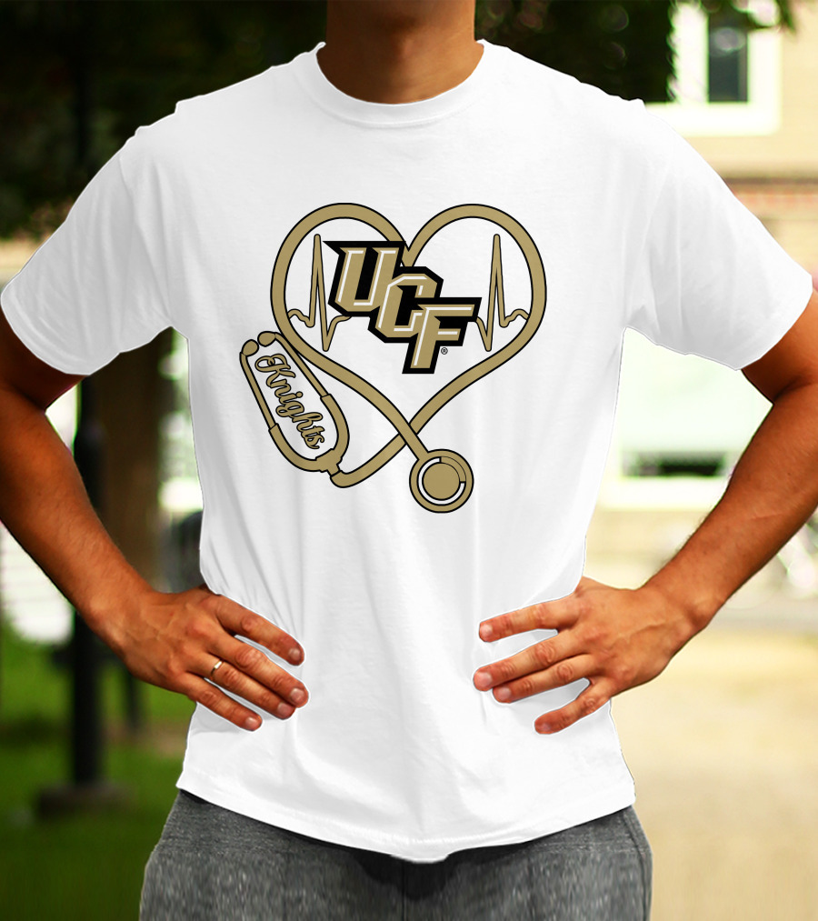 Ucf Knights Nurse Heartbeat Stethoscope T-Shirt