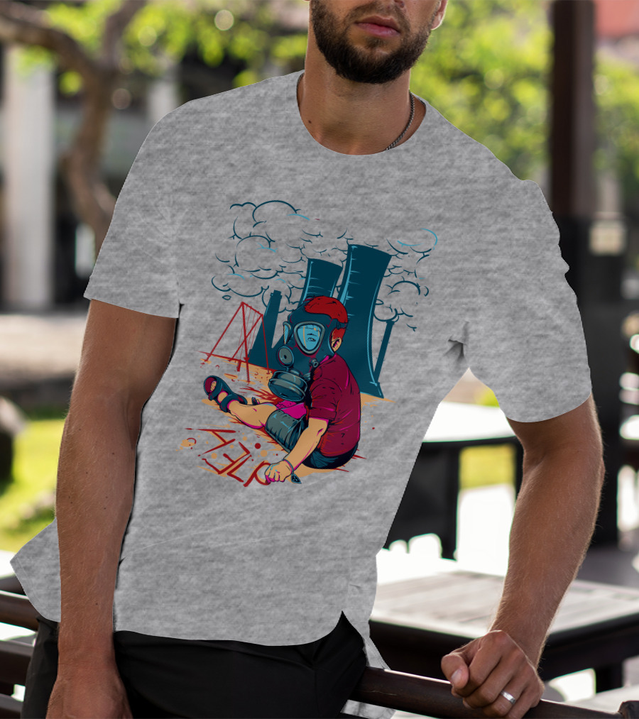 The Cry Of The Future Preschool Gas Mask Child Industrial Playground T-Shirt