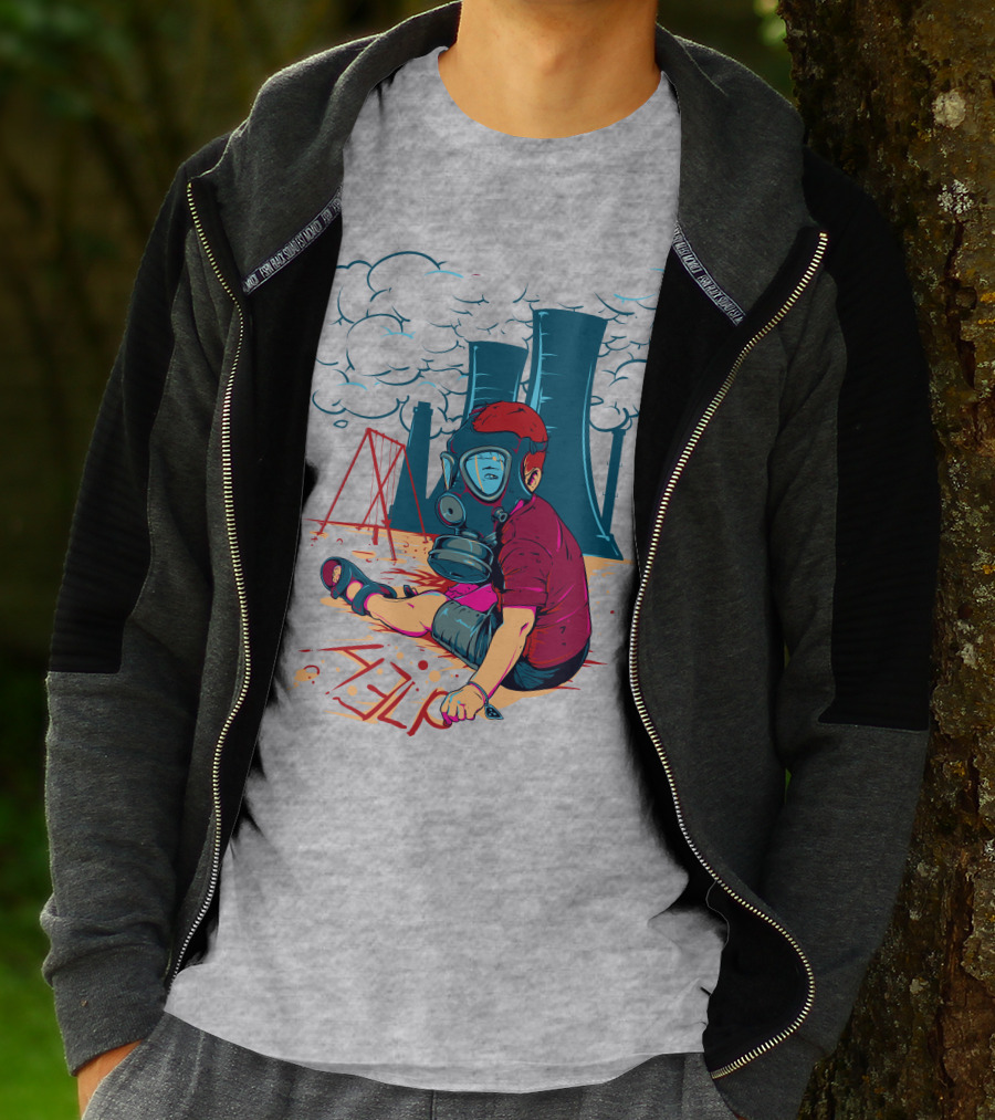 The Cry Of The Future Preschool Gas Mask Child Industrial Playground T-Shirt