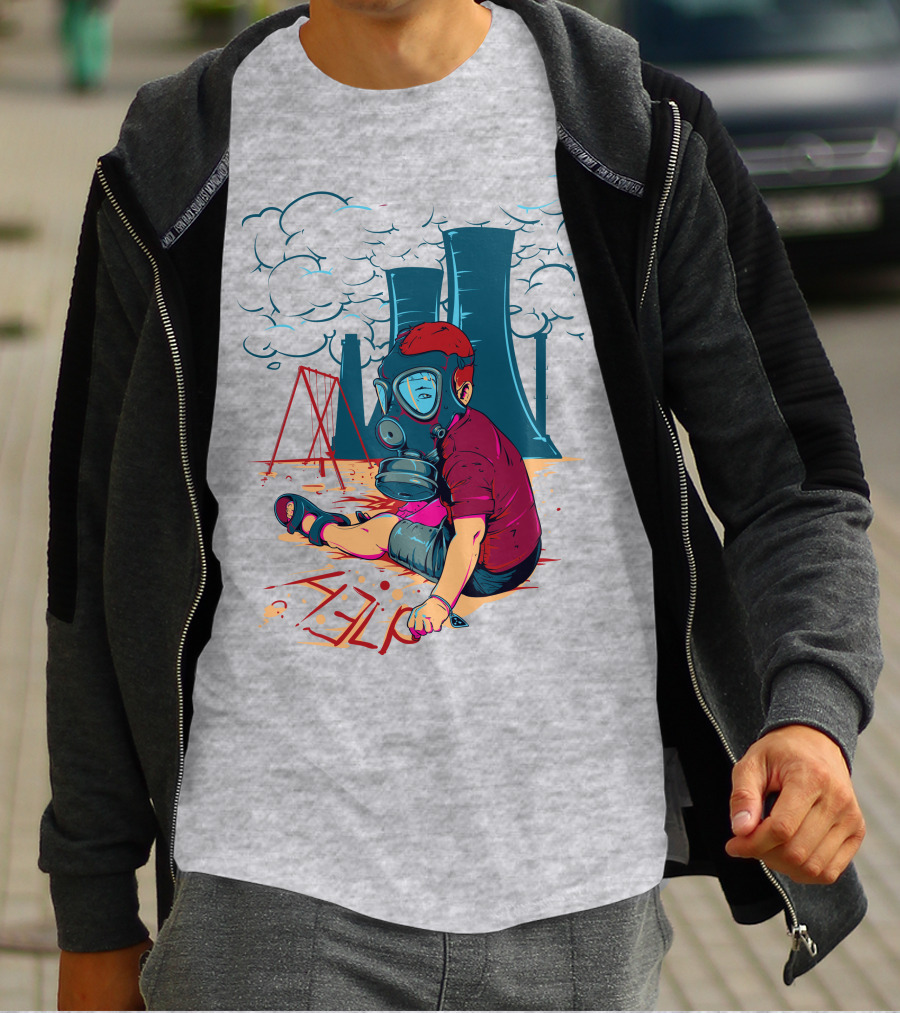 The Cry Of The Future Preschool Gas Mask Child Industrial Playground T-Shirt