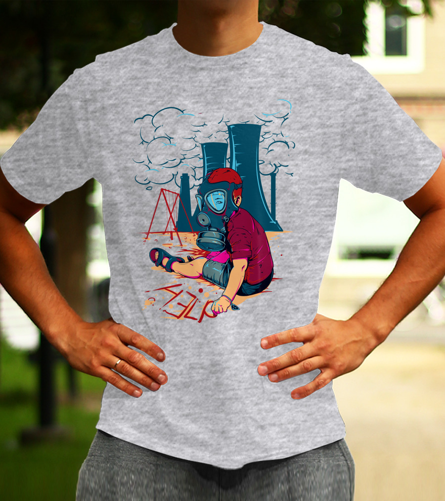 The Cry Of The Future Preschool Gas Mask Child Industrial Playground T-Shirt