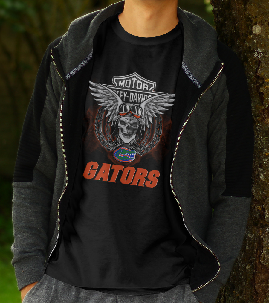 Motor Harley Davidson Florida Gators Ncaa T-Shirt