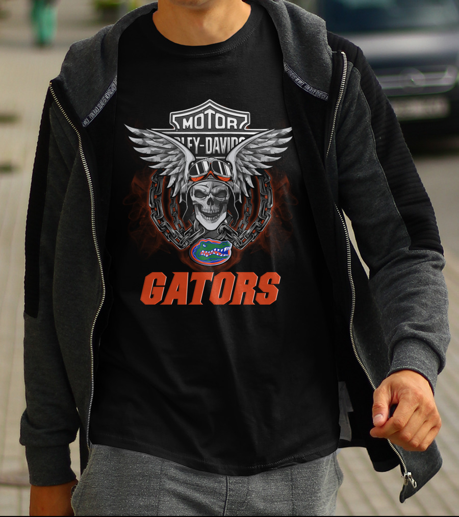 Motor Harley Davidson Florida Gators Ncaa T-Shirt