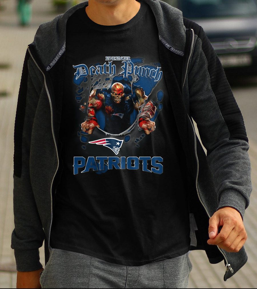 Five Finger Death Punch New England Patriots Football T-Shirt