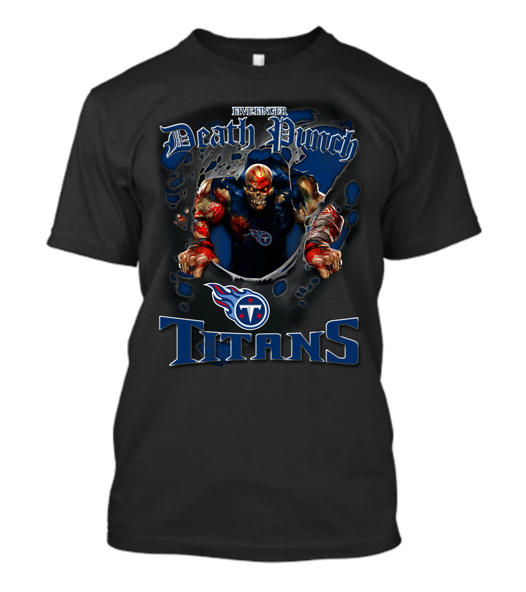 Five Finger Death Punch Nfl Tennessee Titans Grim Reaper T-Shirt
