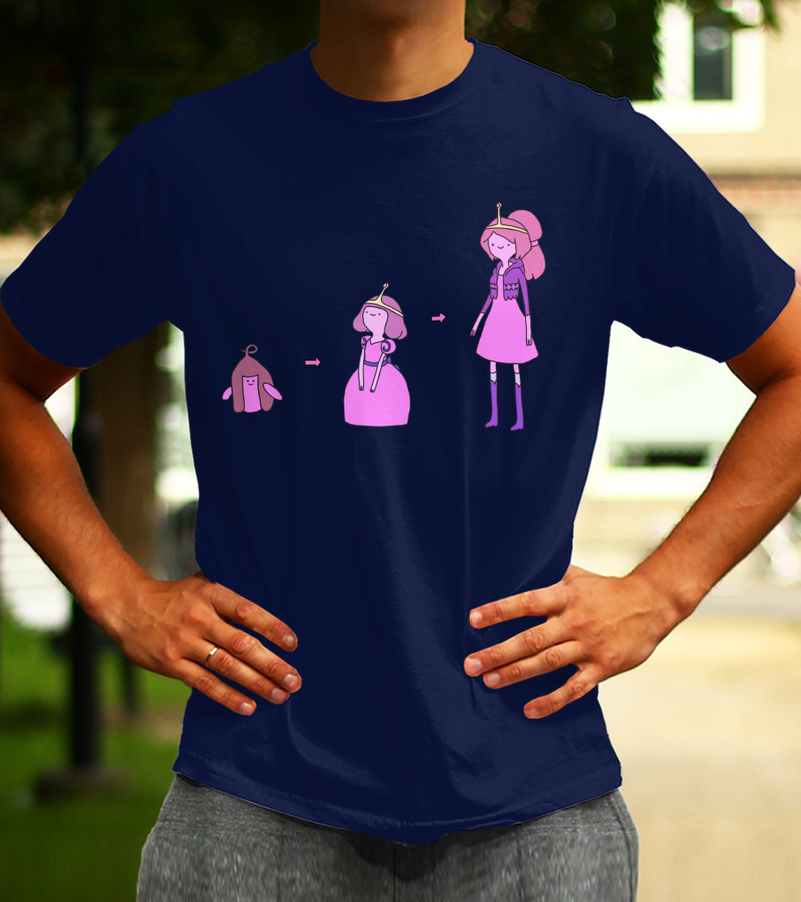 Princess Bubblegum Transformation Evolution Adventure Time T-Shirt